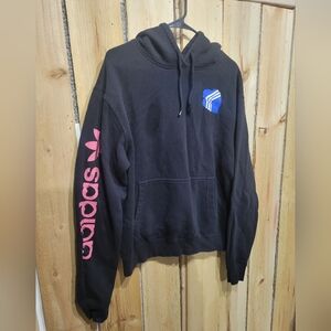 ADIDAS Originals Blue HEART Box Trefoil Logo Unisex  Black Large